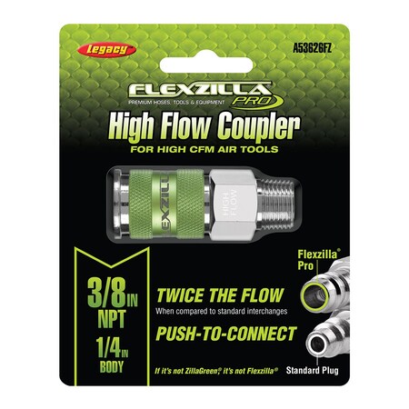 4-Pack Legacy Flexzilla High Flow Ball Swivel Plug - 1/4 MNPT Air Fitting